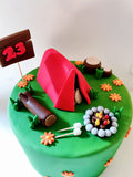 Edible camping set cake topper