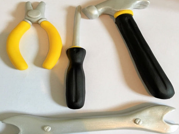 Edible tools cake toppers