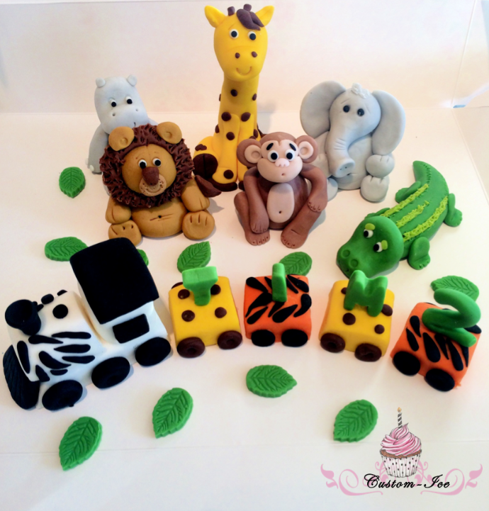 Cake Toppers Birthday Cakes Woodland | Cake Topper Animals Jungle 1st - Animal  Cake - Aliexpress