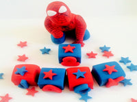 Edible Spiderman cake toppers
