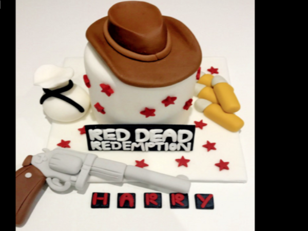 red dead redemption cake topper