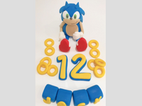 sonic cake topper decoration (name set and Rings)