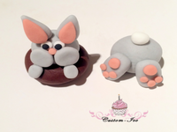 Rabbit Bunny bums cake topper decoration