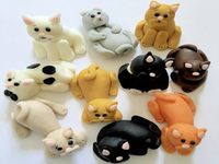 edible cat cake toppers