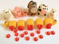 Edible farm cake toppers