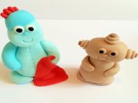 In The Style Of Iggle Piggle And Makka Pakka cake topper decoration