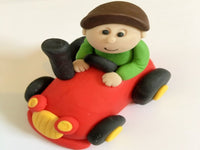 man on tractor cake topper