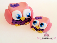Edible owl cake toppers